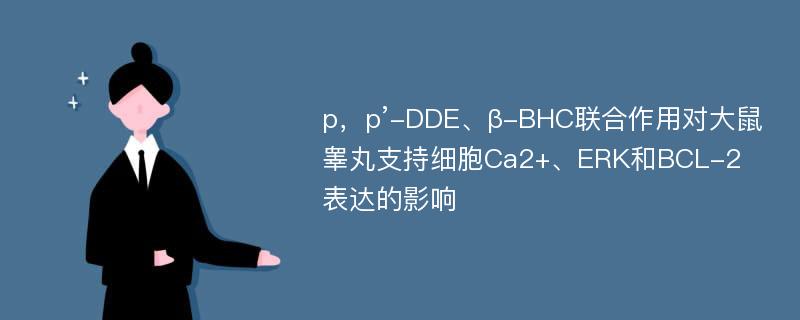 p，p’-DDE、β-BHC联合作用对大鼠睾丸支持细胞Ca2+、ERK和BCL-2表达的影响