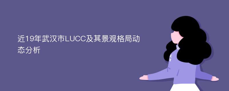 近19年武汉市LUCC及其景观格局动态分析