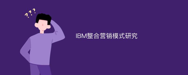 IBM整合营销模式研究