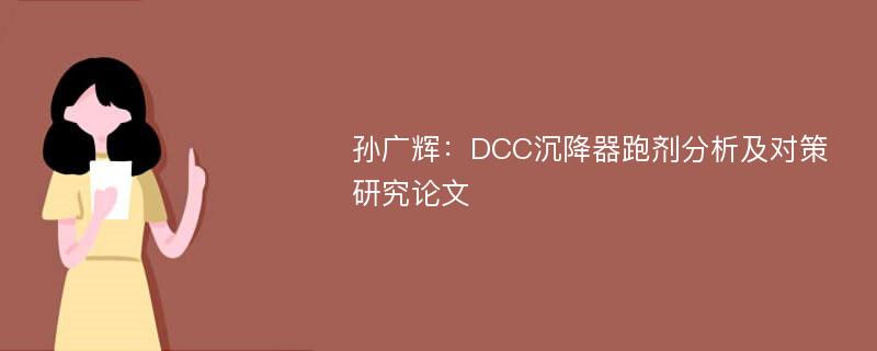 孙广辉：DCC沉降器跑剂分析及对策研究论文