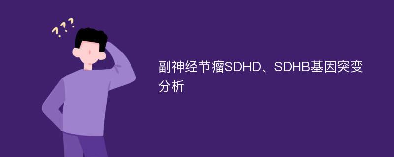 副神经节瘤SDHD、SDHB基因突变分析