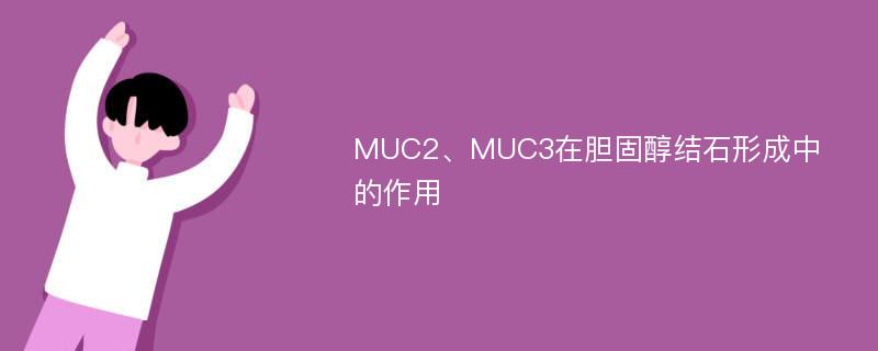 MUC2、MUC3在胆固醇结石形成中的作用