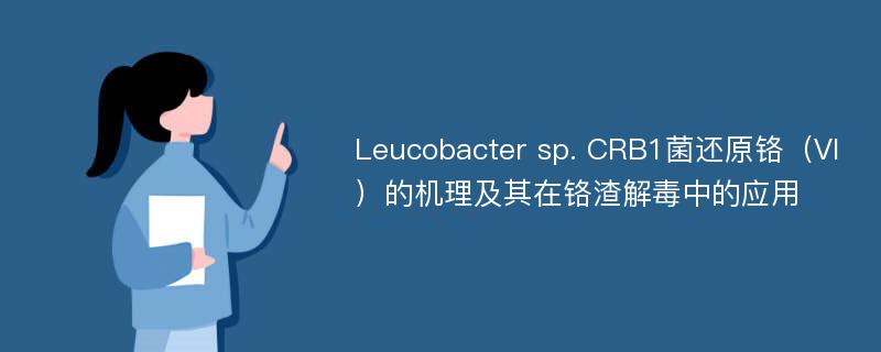 Leucobacter sp. CRB1菌还原铬（VI）的机理及其在铬渣解毒中的应用