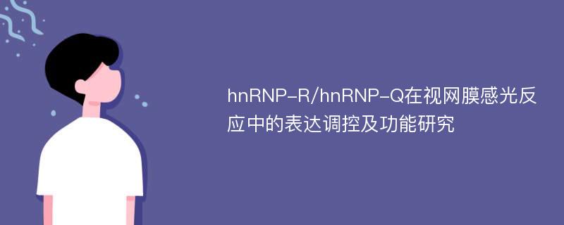 hnRNP-R/hnRNP-Q在视网膜感光反应中的表达调控及功能研究