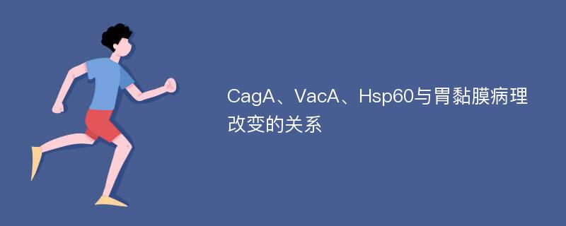 CagA、VacA、Hsp60与胃黏膜病理改变的关系