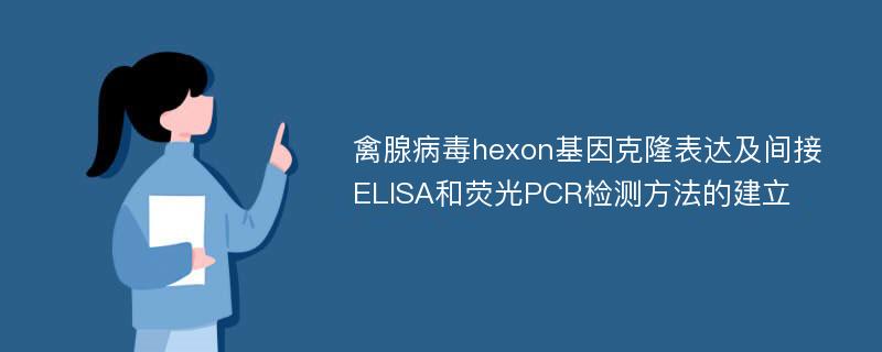 禽腺病毒hexon基因克隆表达及间接ELISA和荧光PCR检测方法的建立